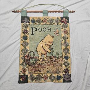 Vintage 90s disney Winnie the pooh hanging wall tapestry